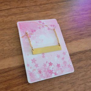 Gold initial necklace - Letter "I"